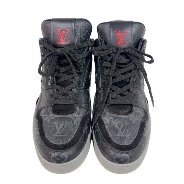 ルイ・ヴィトン LOUIS VUITTON トレイナーライン　ローカットスニーカー GO0260 ブラック/グレー PVC メンズ スニーカー