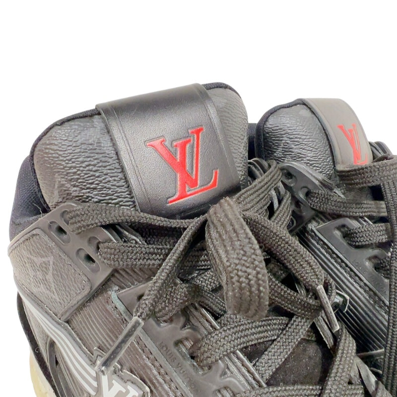 ルイ・ヴィトン LOUIS VUITTON トレイナーライン　ローカットスニーカー GO0260 ブラック/グレー PVC メンズ スニーカー
