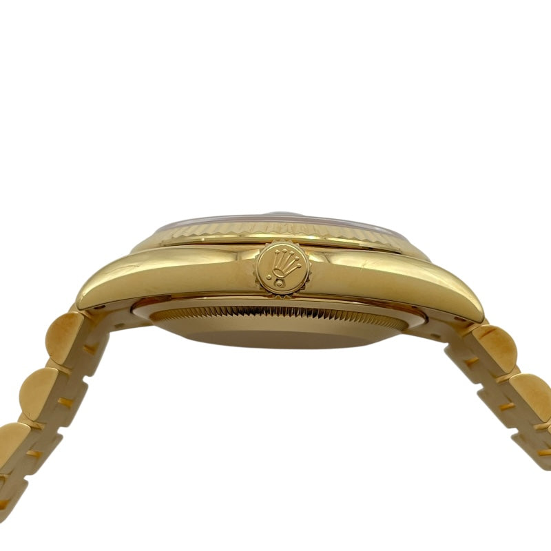 ロレックス ROLEX デイデイト36 パヴェダイヤ 50周年記念限定モデル 118238 グリーン K18YG 自動巻き メンズ 腕時計