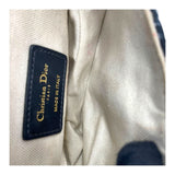 クリスチャン・ディオール Christian Dior ミニサドルバッグ ネイビー GD金具 キャンバス レディース ハンドバッグ