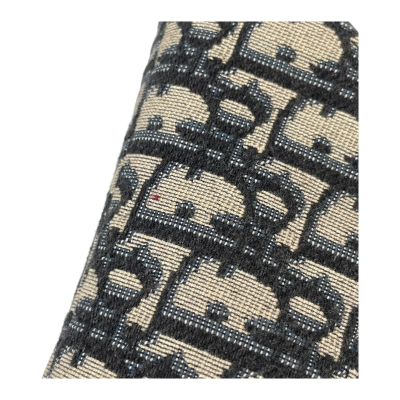 クリスチャン・ディオール Christian Dior ミニサドルバッグ ネイビー GD金具 キャンバス レディース ハンドバッグ