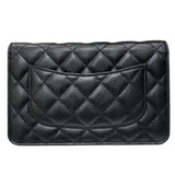 シャネル CHANEL マトラッセチェーンウォレット AP0250 ブラック ゴールド金具 キャビア レディース ショルダーバッグ