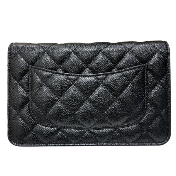 シャネル CHANEL マトラッセチェーンウォレット AP0250 ブラック ゴールド金具 キャビア レディース ショルダーバッグ