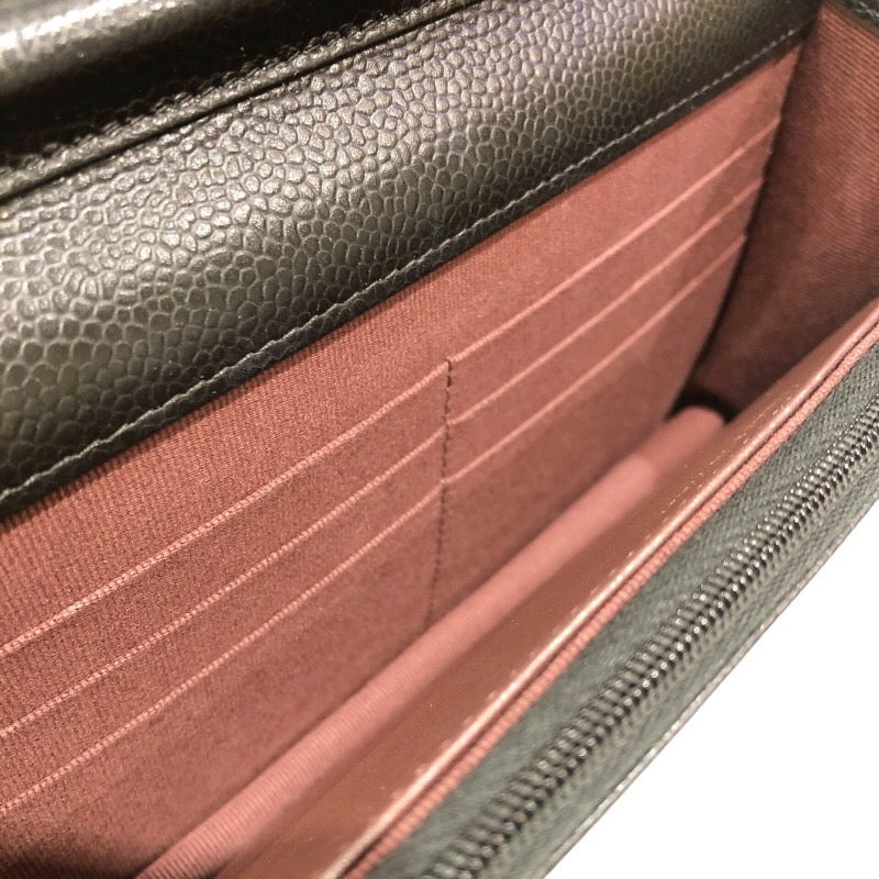 シャネル CHANEL マトラッセチェーンウォレット AP0250 ブラック ゴールド金具 キャビア レディース ショルダーバッグ