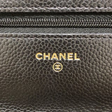 シャネル CHANEL マトラッセチェーンウォレット AP0250 ブラック ゴールド金具 キャビア レディース ショルダーバッグ