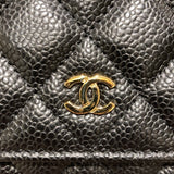 シャネル CHANEL マトラッセチェーンウォレット AP0250 ブラック ゴールド金具 キャビア レディース ショルダーバッグ