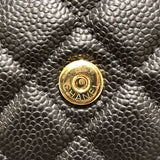 シャネル CHANEL マトラッセチェーンウォレット AP0250 ブラック ゴールド金具 キャビア レディース ショルダーバッグ