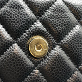 シャネル CHANEL マトラッセチェーンウォレット AP0250 ブラック×GD金具 牛革 キャビアスキン レディース ショルダーバッグ