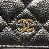 シャネル CHANEL マトラッセチェーンウォレット AP0250 ブラック×GD金具 牛革 キャビアスキン レディース ショルダーバッグ