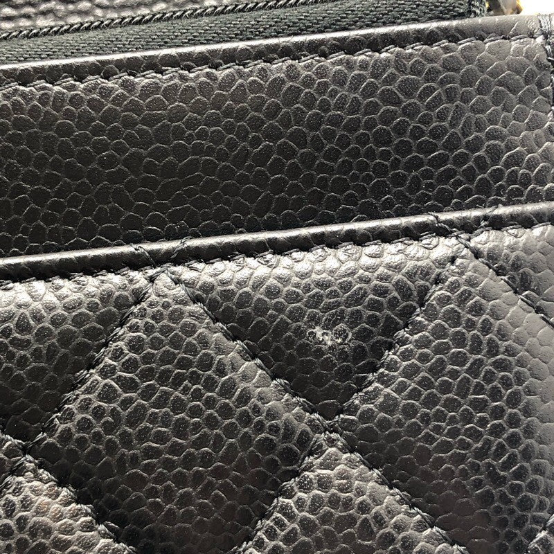 シャネル CHANEL マトラッセチェーンウォレット AP0250 ブラック×GD金具 牛革 キャビアスキン レディース ショルダーバッグ