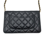 シャネル CHANEL マトラッセチェーンウォレット AP0250 ブラック×GD金具 牛革 キャビアスキン レディース ショルダーバッグ