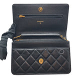 シャネル CHANEL マトラッセチェーンウォレット AP0250 ブラック×GD金具 牛革 キャビアスキン レディース ショルダーバッグ