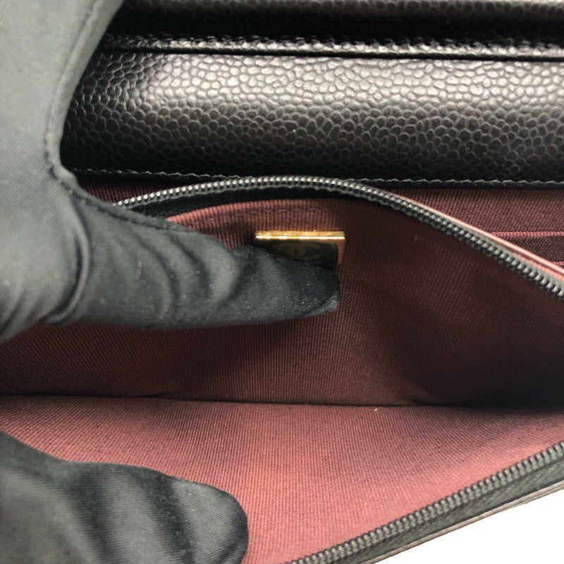 シャネル CHANEL マトラッセチェーンウォレット AP0250 ブラック×GD金具 牛革 キャビアスキン レディース ショルダーバッグ