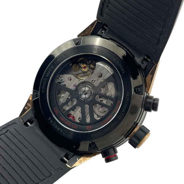 タグ・ホイヤー TAG HEUER カレラ キャリバーホイヤー02 クロノグラフ CBG2050.FC6426 ブラック PG/SS メンズ 腕時計