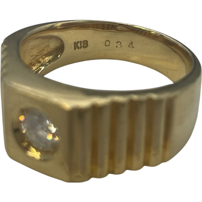 K18 ダイヤリング イエローゴールド 750YG ジュエリー
