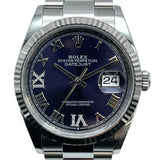 ロレックス ROLEX デイトジャスト 36 オーベルジーヌ 126234 オーベルジーヌ（パープル) WG/SS 自動巻き ユニセックス 腕時計