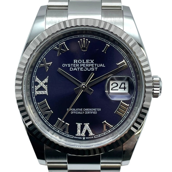 ロレックス ROLEX デイトジャスト 36 オーベルジーヌ 126234 オーベルジーヌ（パープル) WG/SS 自動巻き ユニセックス 腕時計