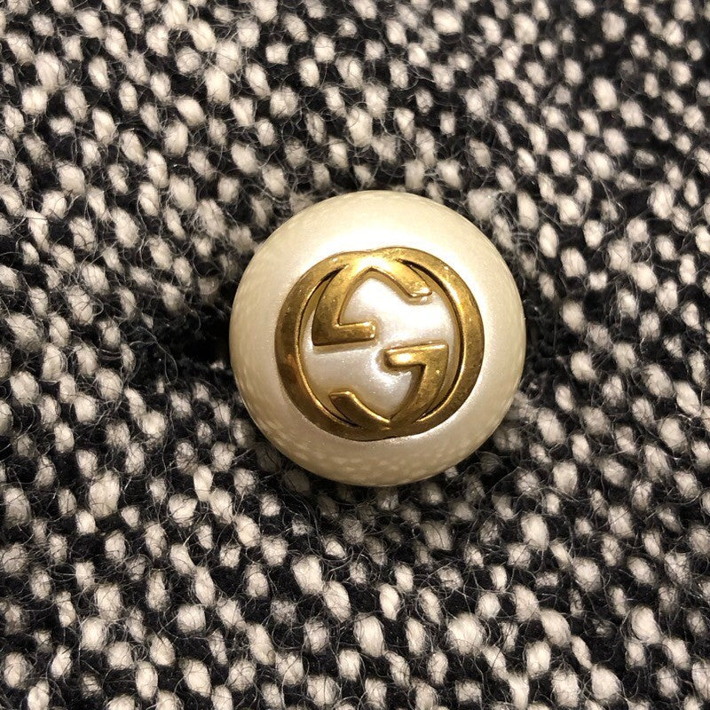 グッチ GUCCI パールロゴボタンツイードコート 516422 グレー ウール レディース その他アウター