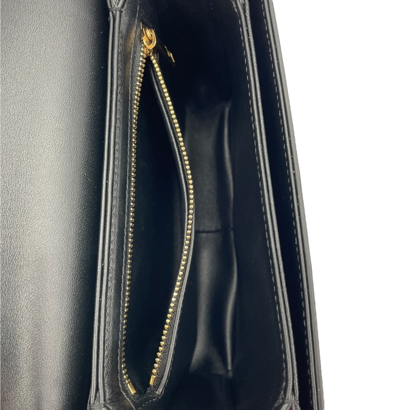 セリーヌ CELINE ティーントリオンフバッグ 188423 ブラック GD金具 シャイニーカーフ レディース ショルダーバッグ