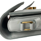 セリーヌ CELINE ティーンプザスクレア 110973 ライトブルー GD金具 シャイニーカーフ レディース ショルダーバッグ
