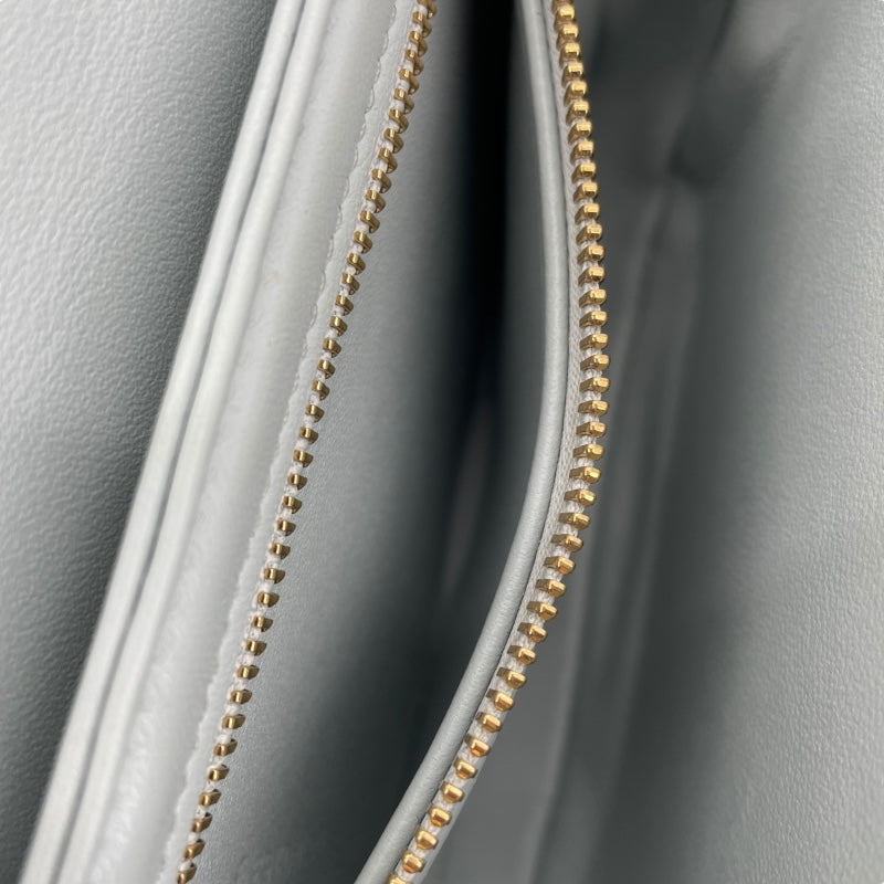 セリーヌ CELINE ティーンプザスクレア 110973 ライトブルー GD金具 シャイニーカーフ レディース ショルダーバッグ