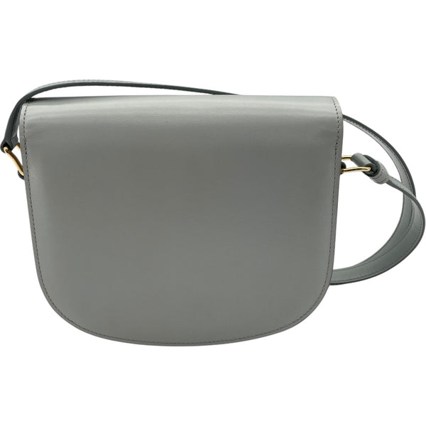 セリーヌ CELINE ティーンプザスクレア 110973 ライトブルー GD金具 シャイニーカーフ レディース ショルダーバッグ