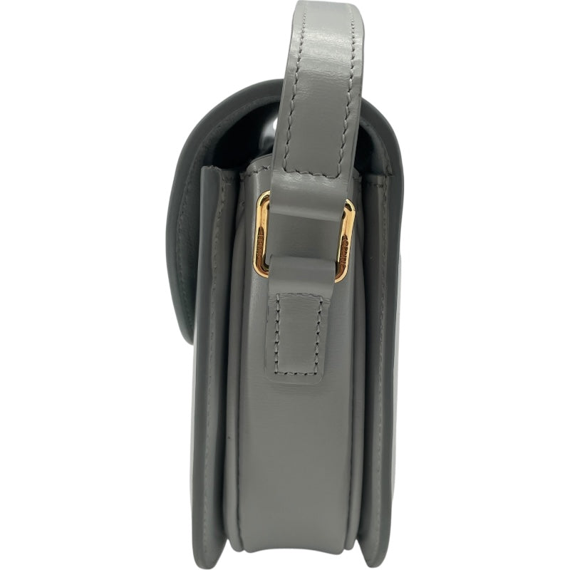 セリーヌ CELINE ティーンプザスクレア 110973 ライトブルー GD金具 シャイニーカーフ レディース ショルダーバッグ