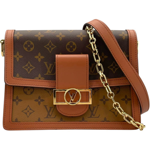 ルイ・ヴィトン LOUIS VUITTON ドーフィーヌ MM M45958 ブラウン モノグラム・リバース レディース ショルダーバッグ