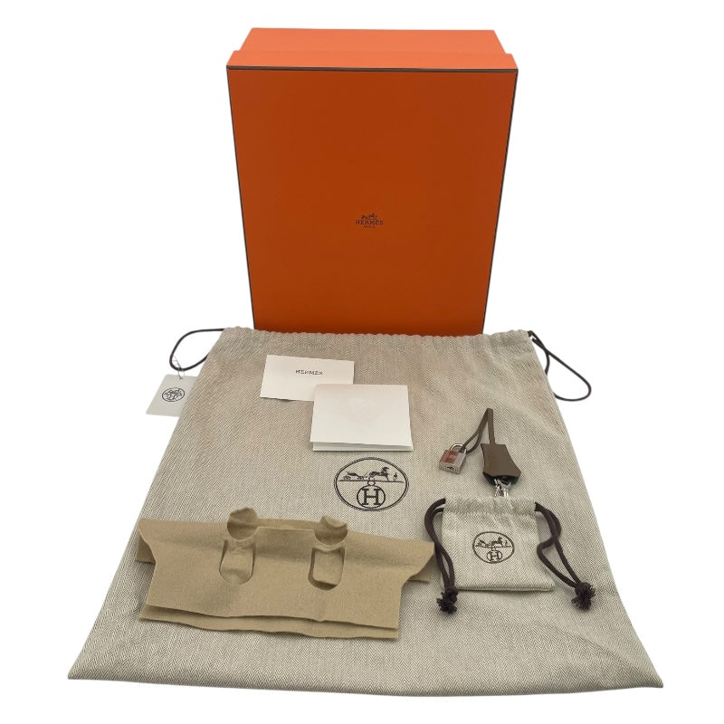 エルメス HERMES バーキン25 トリコロール B刻 エトゥープxグリベールxエベンヌ SV金具 エプソン レディース ハンドバッグ