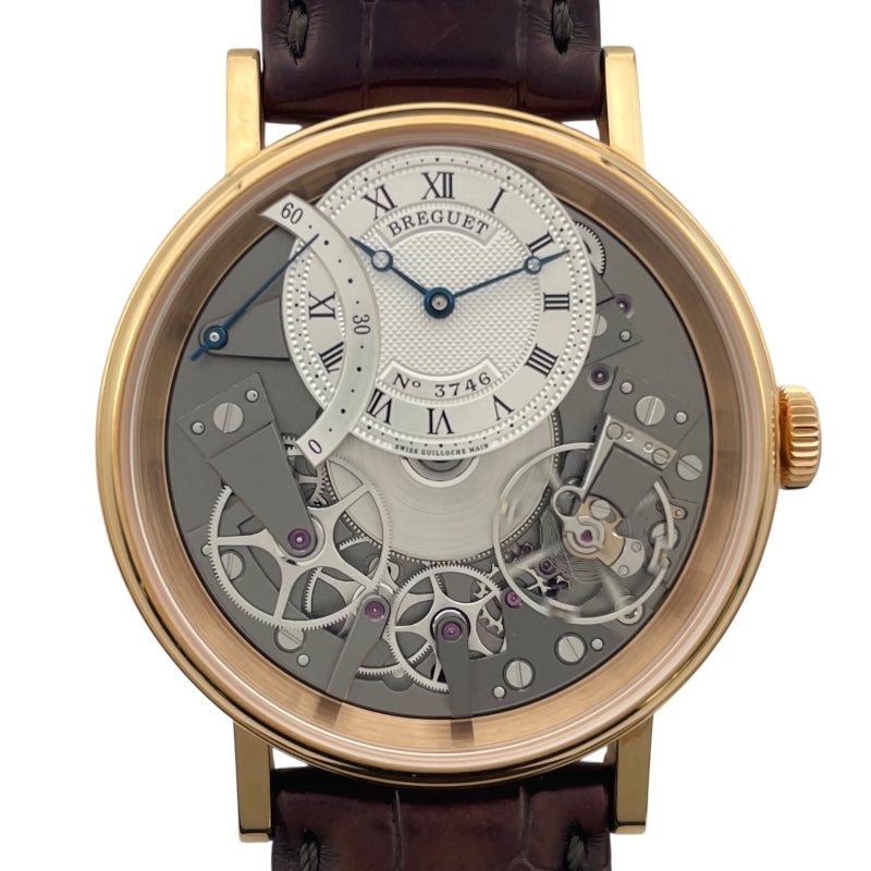 ブレゲ Breguet トラディション オートマティック レトログラード セコンド 7097BR/G1/9WU シルバー K18PG メンズ 腕時計
