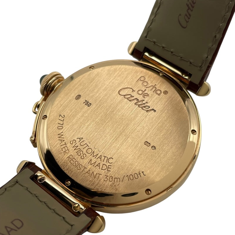 カルティエ Cartier パシャ42 W3019551 シルバー K18YG メンズ 腕時計