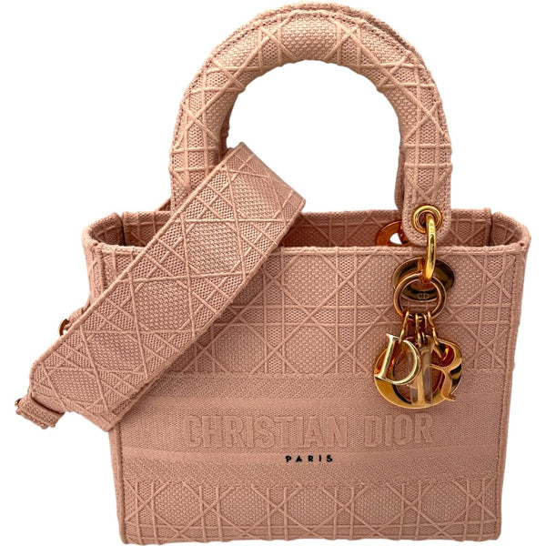 クリスチャン・ディオール Christian Dior レディディオールミディアム ピンク キャンバス レディース ショルダーバッグ