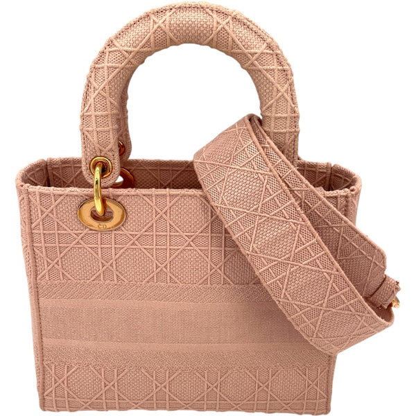 クリスチャン・ディオール Christian Dior レディディオールミディアム ピンク キャンバス レディース ショルダーバッグ