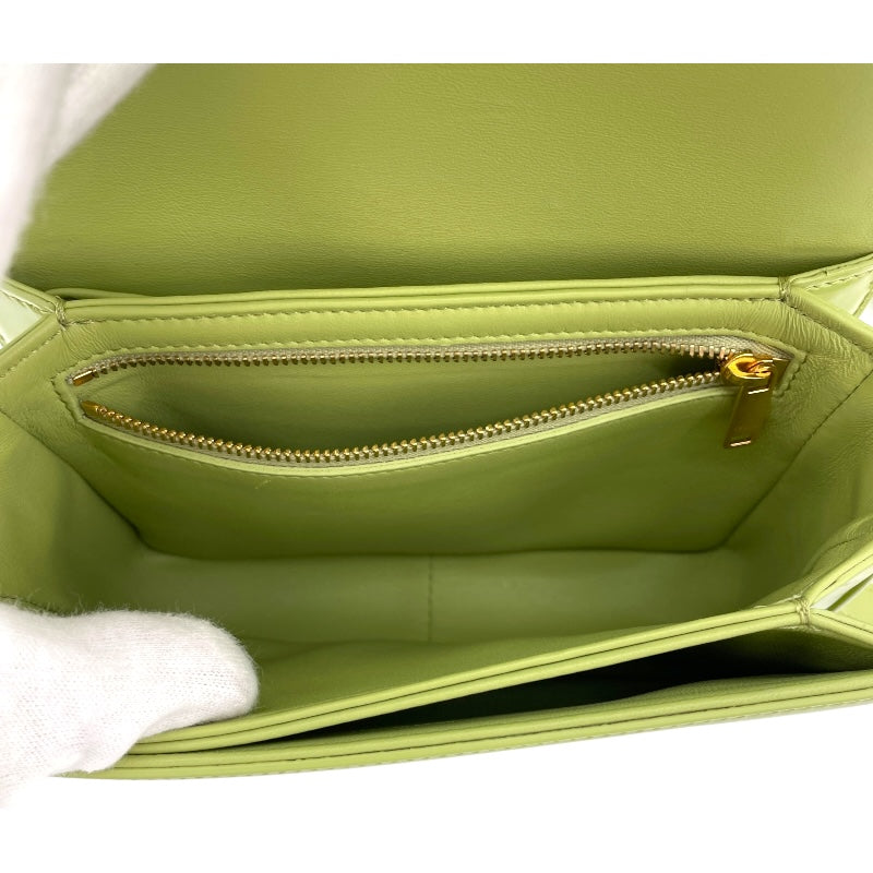 セリーヌ CELINE ティーン トリオンフショルダーバッグ ライトグリーン シャイニーカーフ レディース ショルダーバッグ