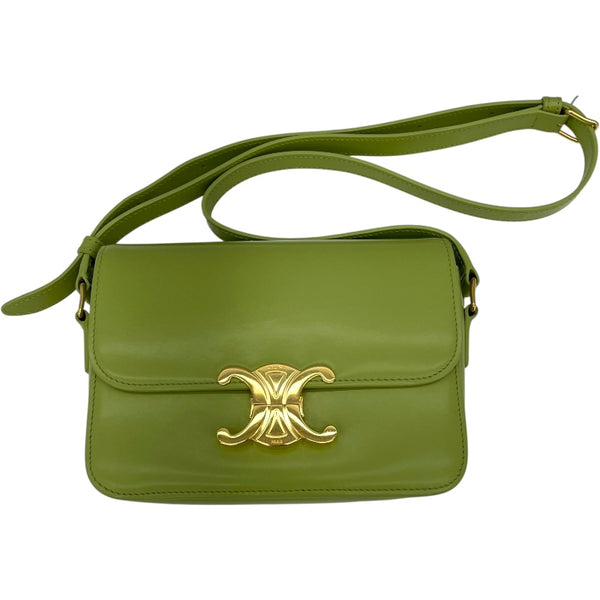 セリーヌ CELINE ティーン トリオンフショルダーバッグ ライトグリーン