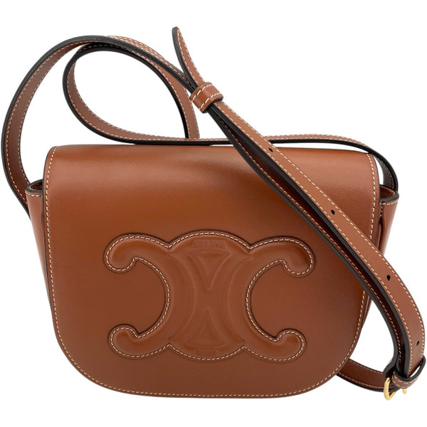 セリーヌ CELINE フォルコキュイルトリオンフショルダーバッグ 198263DU3.04LU タン カーフ レディース ショルダーバッグ