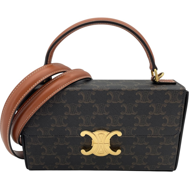 セリーヌ CELINE ボックストリオンフショルダーバッグ 199992 タン トリオンフキャンバス レディース ショルダーバッグ