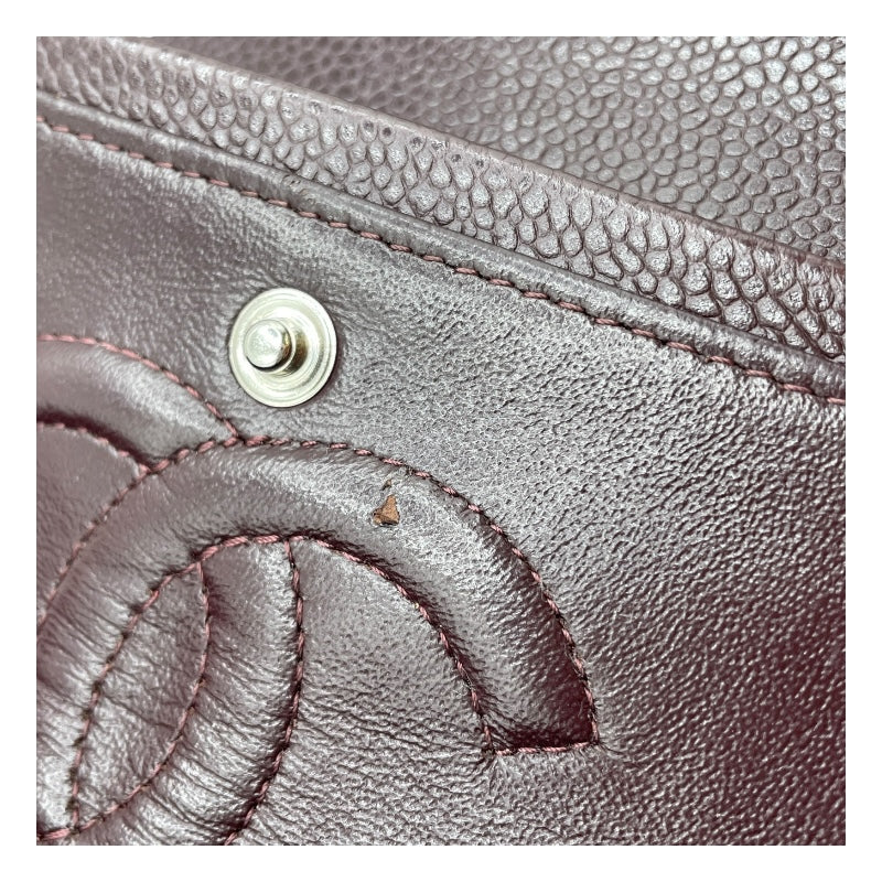 シャネル CHANEL マトラッセ25 A01112 20番台 ボルドー SV金具 キャビアスキン レディース ショルダーバッグ