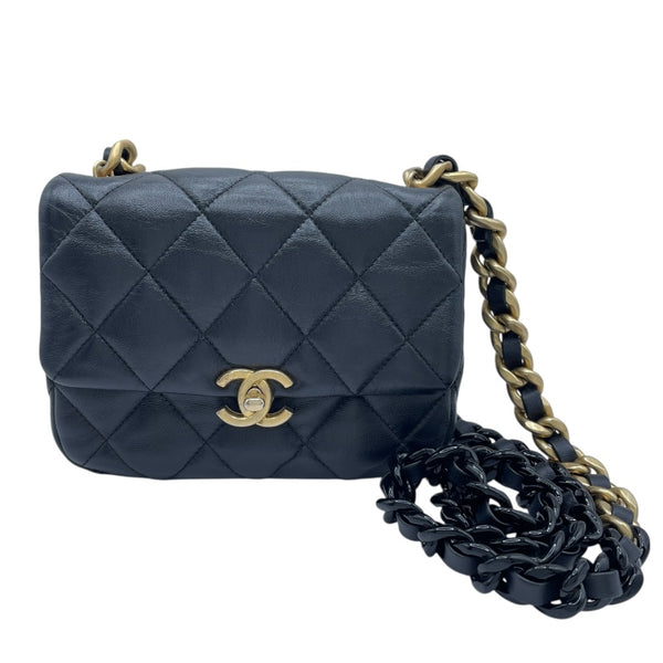 シャネル CHANEL マトラッセ スモール ショルダーバッグ AS3206 ブラック GD金具 ラムスキン レディース ショルダーバッグ