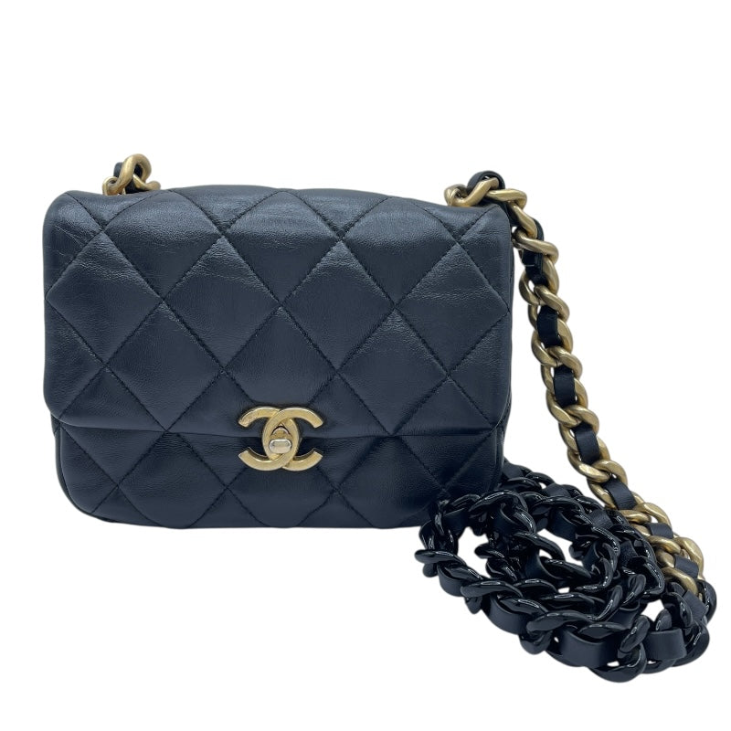 シャネル CHANEL マトラッセ スモール ショルダーバッグ AS3206 ブラック GD金具 ラムスキン レディース ショルダーバッグ
