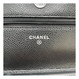 シャネル CHANEL マトラッセチェーンウォレット AP0250 ブラック SV金具 キャビアスキン レディース ウォレットチェーン
