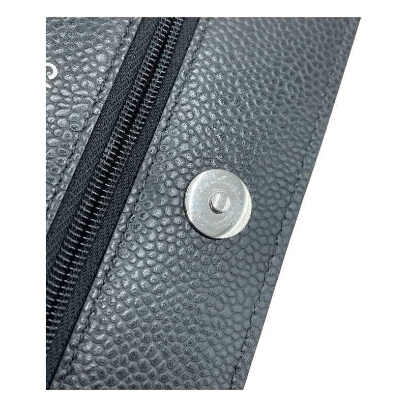シャネル CHANEL マトラッセチェーンウォレット AP0250 ブラック SV金具 キャビアスキン レディース ウォレットチェーン