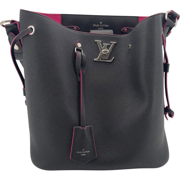 ルイ・ヴィトン LOUIS VUITTON ロックミーバケット M54677 ブラック レザー レディース ショルダーバッグ