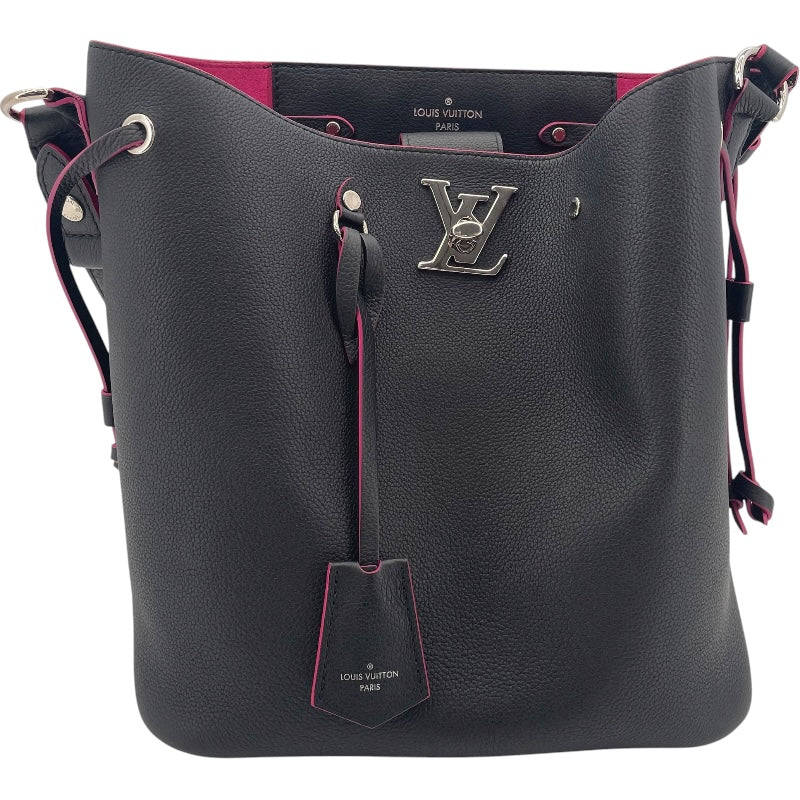 ルイ・ヴィトン LOUIS VUITTON ロックミーバケット M54677 ブラック レザー レディース ショルダーバッグ