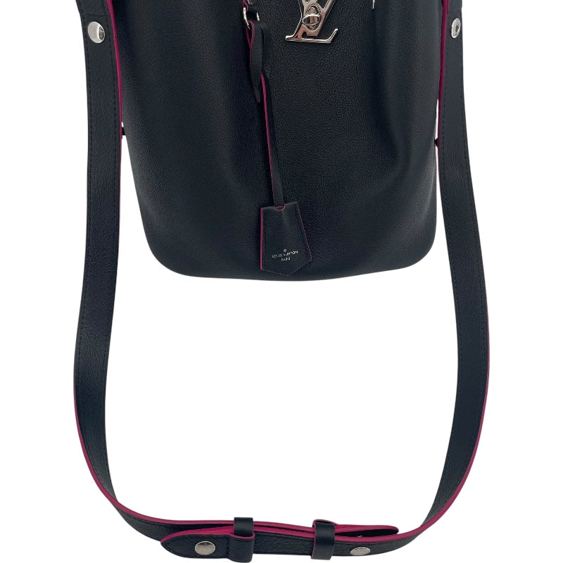 ルイ・ヴィトン LOUIS VUITTON ロックミーバケット M54677 ブラック レザー レディース ショルダーバッグ