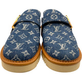 ルイ・ヴィトン LOUIS VUITTON LVコージーライン モノグラムミュールサンダル BM0230 ブルー デニム メンズ サンダル