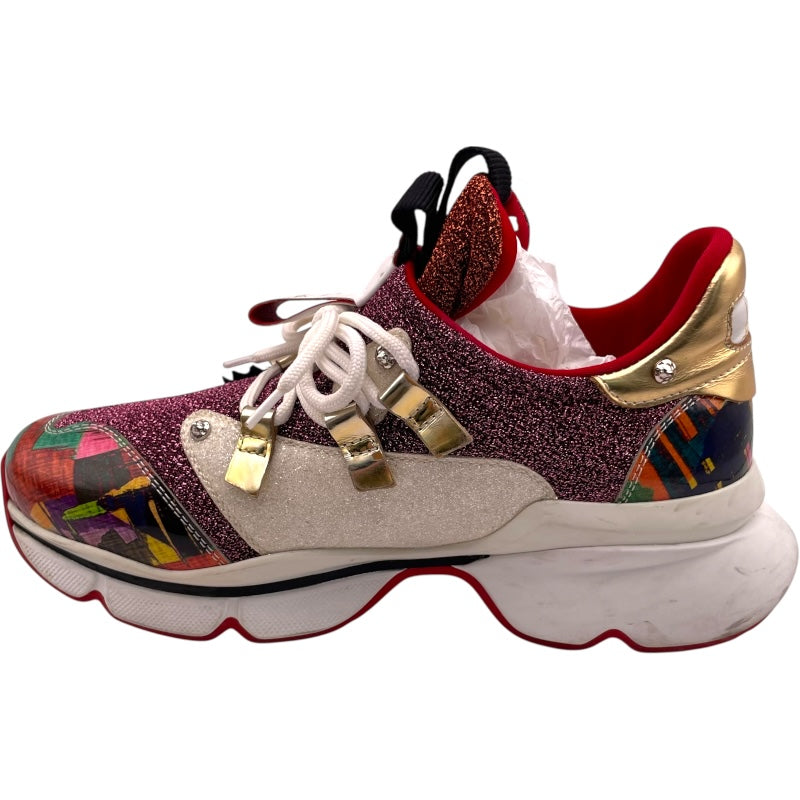 クリスチャン・ルブタン Christian louboutin RED RUNNERスニーカー マルチカラー エナメル メンズ スニーカー