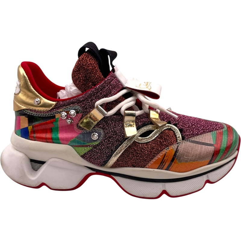 クリスチャン・ルブタン Christian louboutin RED RUNNERスニーカー マルチカラー エナメル メンズ スニーカー
