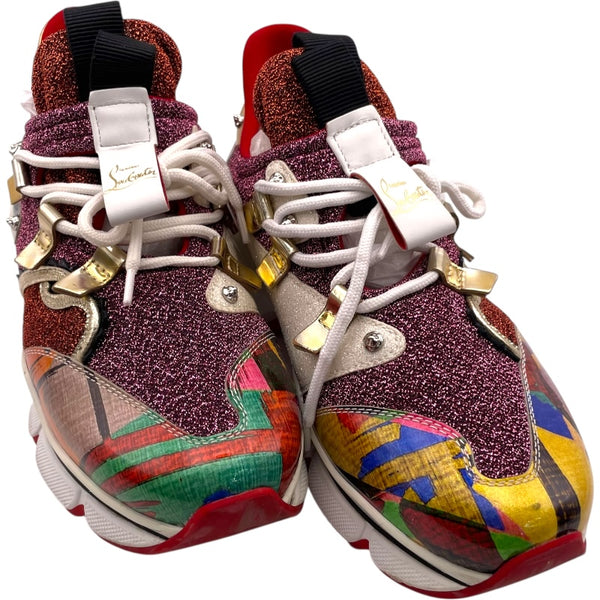 クリスチャン・ルブタン Christian louboutin RED RUNNERスニーカー マルチカラー エナメル メンズ スニーカー