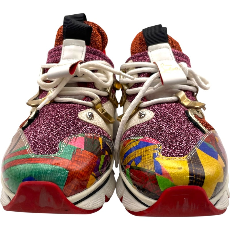 クリスチャン・ルブタン Christian louboutin RED RUNNERスニーカー マルチカラー エナメル メンズ スニーカー